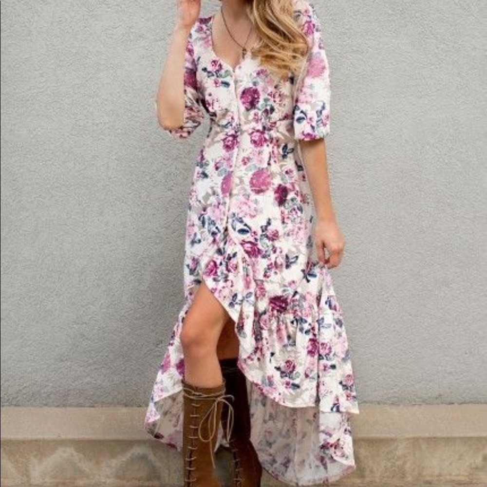 NWT Joyfolie Mika wrap in snow size S hi-low maxi